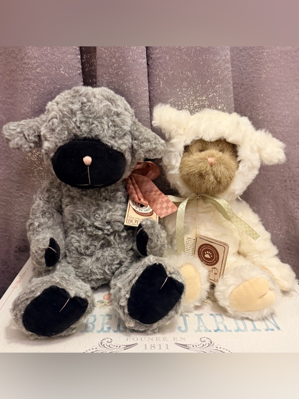 Boyd’s Plush Lamb Pair - Grey & Cream Plush Toys